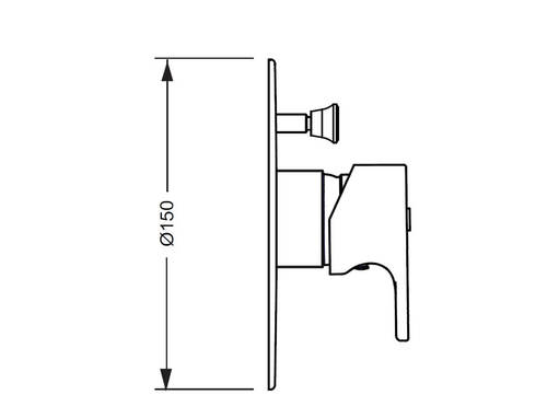 אינטרפוץ קומפלט 4 דרך 305188 סדרת גל כרום חמת 