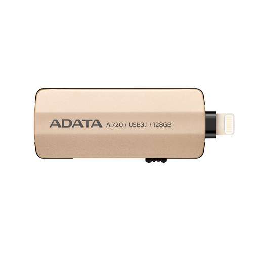 זיכרון נייד למחשב   ADATA AI720 APPLE OTG 32GB Golden - AAI720-32G-CGD