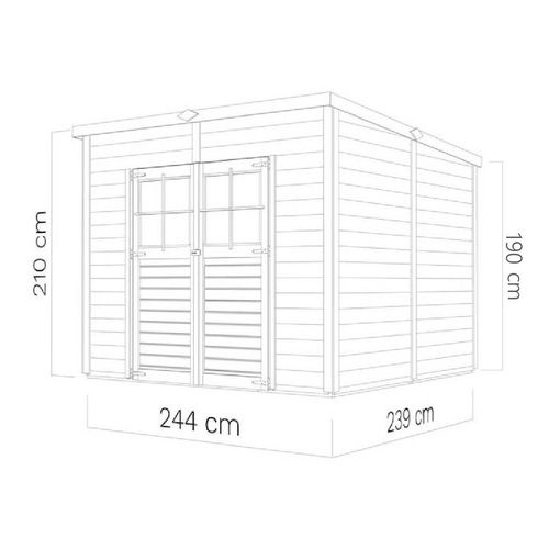 מחסן גינה עץ גארדן איקס 