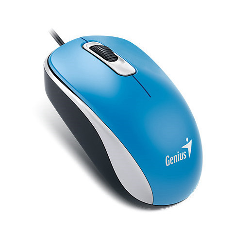 עכבר אופטי חוטי כחול  Genius DX-120 OCEAN BLUE