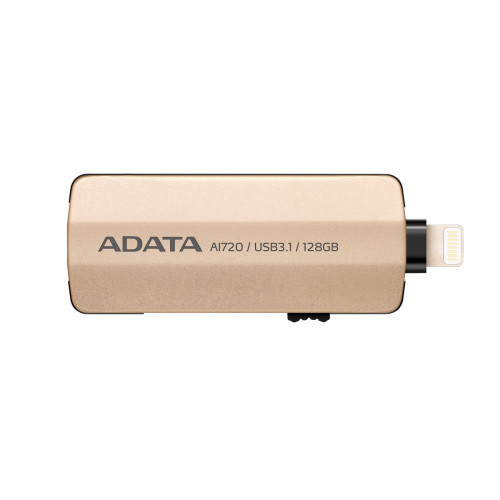 זיכרון נייד למחשב   ADATA AI720 APPLE OTG 32GB Golden - AAI720-32G-CGD