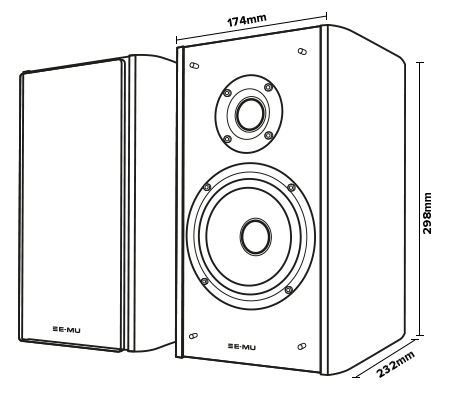 רמקולים   Creative E-MU XM7 Bookshelf Speakers