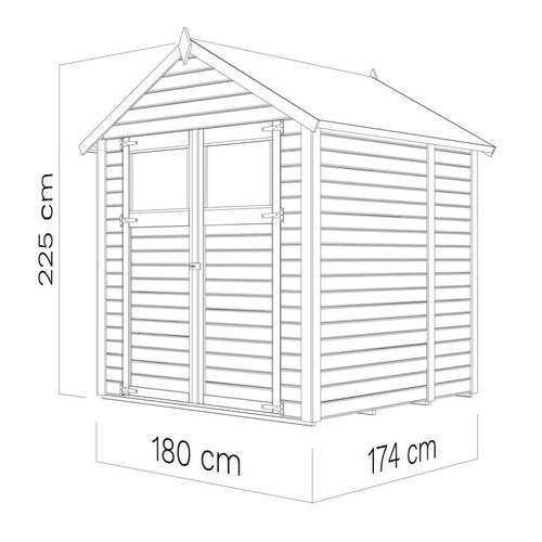 מחסן גינה עץ גארדן איקס 