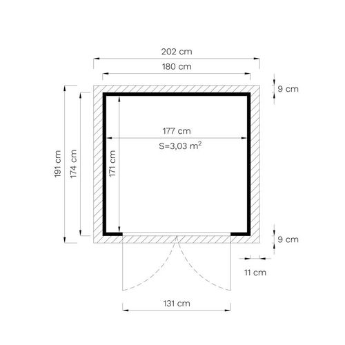 מחסן גינה עץ גארדן איקס 