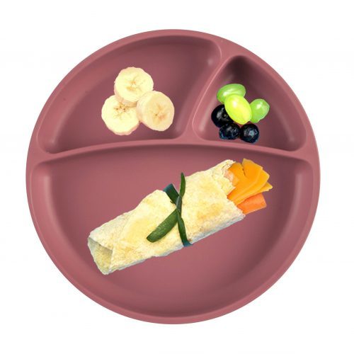 צלחת מחולקת מסיליקון - בורדו