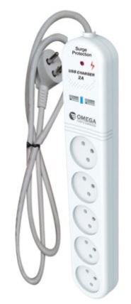  ‏רב שקע עם מגן ברקים  OM-QG5-2A