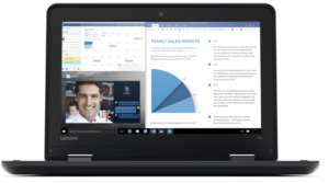 נייד Yoga 11e מסך 11.6" מעבד 4 ליבות Intel N2940, דיסק מהיר SSD 128GB, חלונות 10 פרו לנובו