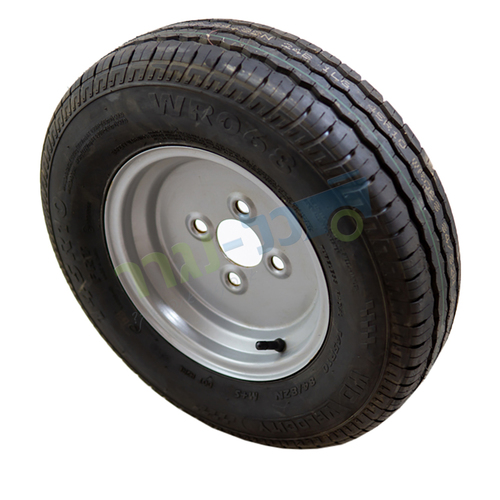 גלגל לנגרר כולל חישוק 4 ברגים 145R10