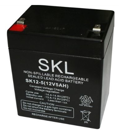 מצבר 12 וולט 5 אמפר לשעה 5A 12V 