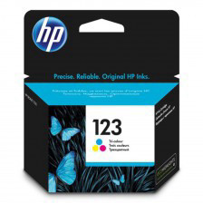 ראש דיו צבעוני ( אדום,כחול ,צהוב ) מקורי   HP 123 F6V16AE