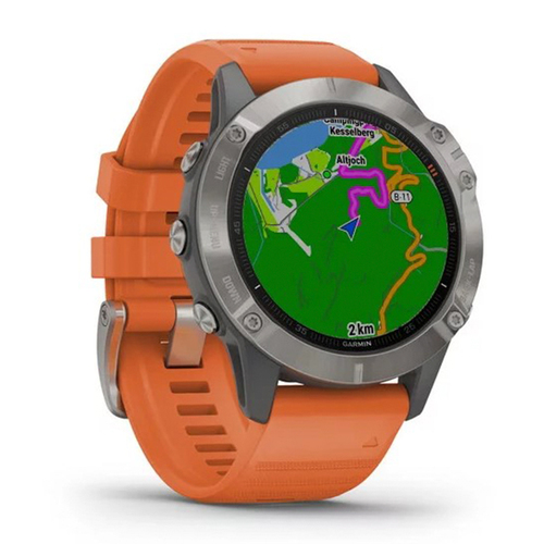 שעון ספורט Garmin Fenix 6 Sapphire Titanium 010-02158-14 גרמין - Garmin -  שעוני ספורט ודופק