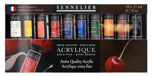 סט צבעי אקריליק EF ארטיסט [10 שפופרות] SENNELIER