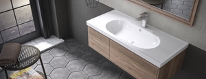  כיור משטח/ניתן לתלייה GRACE גרייס 85 לבן מבריק 