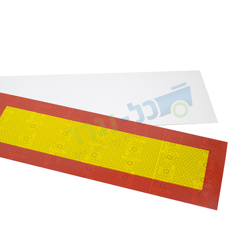 מחזיר אור לנגרר גדול מלבני - פח אלומיניום 20X56.5 ס