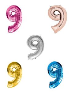 בלון ספרה 9 "34 - צבעים לבחירה