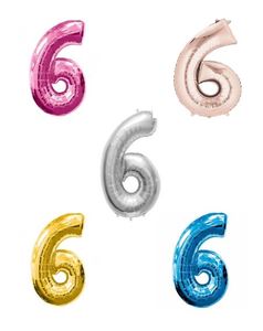 בלון ספרה 6 "34 - צבעים לבחירה