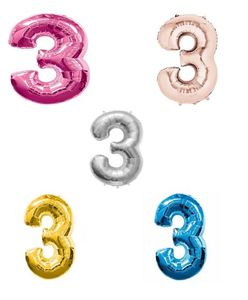 בלון ספרה 3 "34 - צבעים לבחירה
