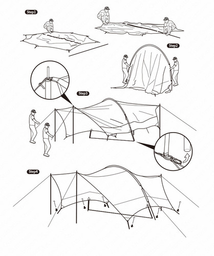 ציליה לים ולשטח ענקית להגנה מפני השמש NATUREHIKE CLOUD DOME CANOPY