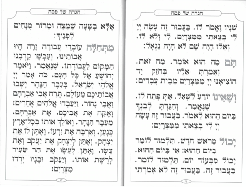 הגדה של פסח בכריכה רכה