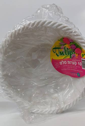 קערות סלט לבנות עגולות