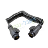 כבל סלילי לנגרר ספירלי 13 פין 2 תקעים 3.2 מטר 