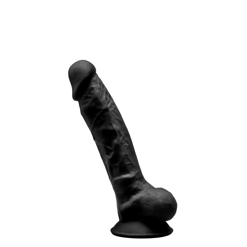 דילדו שחור איכותי מסיליקון גודל 17.5 ס"מ Silexd Premium Silicone 