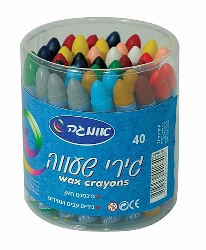 גירי שעווה עבים בכוס - 40 צבעים אומגה