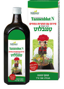 טננבלוט N סירופ עם תמציות צמחים 100 מ"ל הובנר Tannenblut N Syrup with Plant Extracts 100 ml Hubner