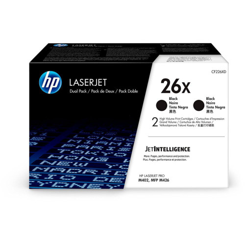 זוג טונרים שחור מקורי    HP 26X CF226XD