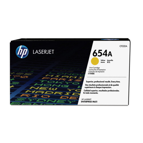טונר צהוב מקורי    HP 654A CF332A