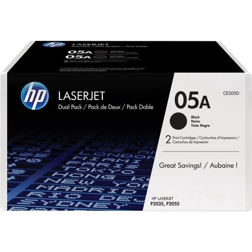 זוג טונרים שחור מקורי    HP 05A CE505D