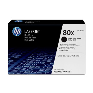 זוג טונרים שחור מקורי    HP 80X CF280XD
