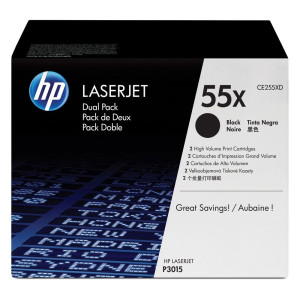 זוג טונרים שחור מקורי    HP 55X CE255XD