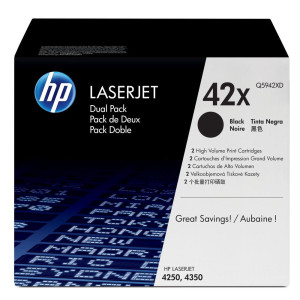 זוג טונרים שחור מקורי    HP 42X Q5942XD