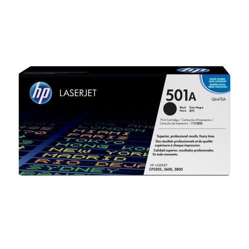 טונר שחור מקורי    HP 501A Q6470A