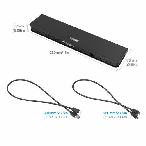 תחנת עגינה למחשב נייד UNITEK Universal Docking Station USB3.0 Y-D001A 