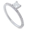 טבעת אירוסין יהלום פרינסס 0.68ct מזהב 14K