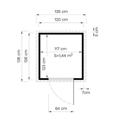 מחסן גינה עץ גארדן איקס 