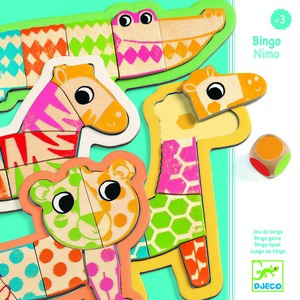 משחק עץ-בינגו חיות בצבעים