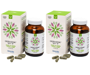 יוד ירוק Green Iodine מכיל 30 כמוסות | מבצע זוגי | טבע זול