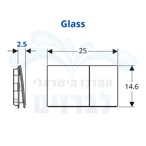 לחצן הדחה ניאגרה סמויה גבריט GEBERIT SIGMA70