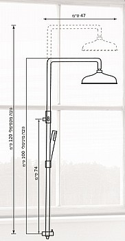 מוט פינוק עם מזלף טלפון ברונזה רטרו BRASS