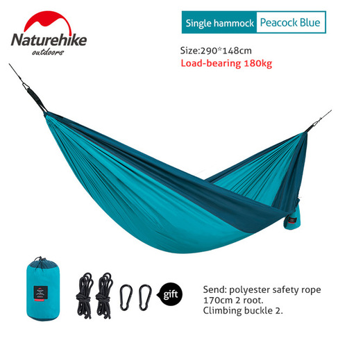 ערסל מבד מצנחים לשכיבה מתקפל לקטן יחיד  NATUREHIKE Super Light Hammock