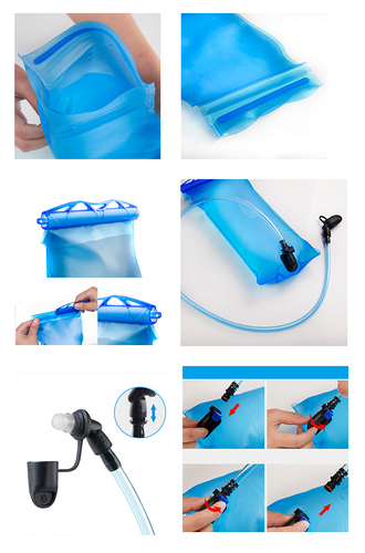 שלוקר שקית שתיה עם צינורית  3 ליטר NATUREHIKE BPA FREE