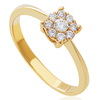 טבעת אירוסין יהלומים 0.24ct מזהב 14K