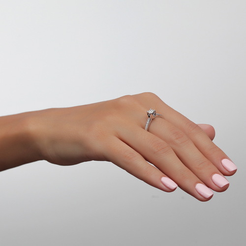 טבעת אירוסין יהלומים 0.52ct מזהב 14K