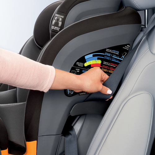 כיסא בטיחות ובוסטר פיט פור Fit4 עם 4 שלבים מלידה ועד גיל 10 צבע שחור Element