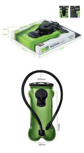 שלוקר שקית שתיה עם צינורית  3 ליטר NATUREHIKE BPA FREE