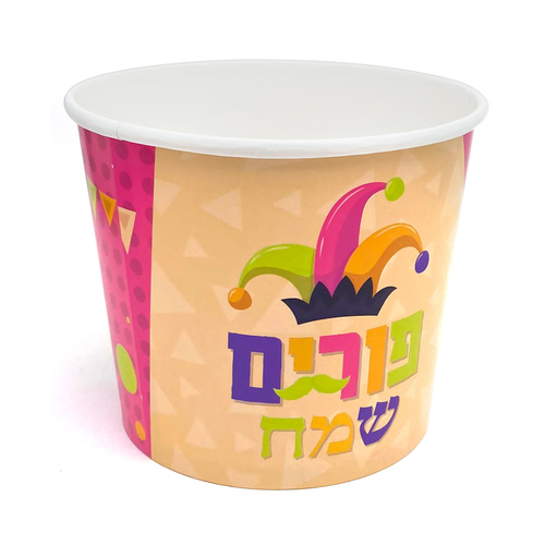 דלי קרטון פורים דגם 'ליצן החצר'