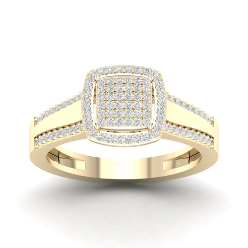 טבעת יהלומים 0.25ct מזהב 14K